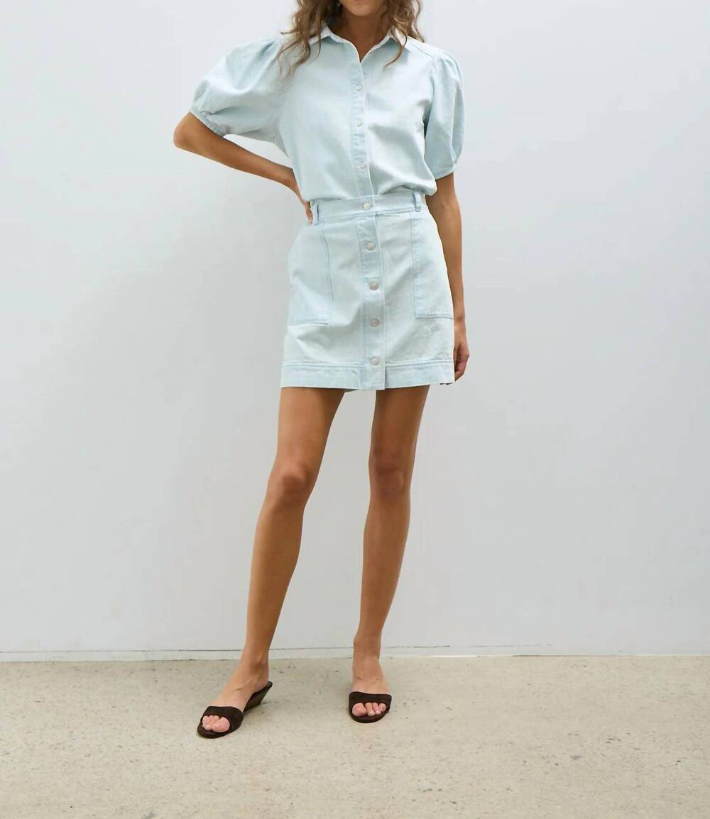 NEW MELISSA NEPTON alison skirt in super bleached